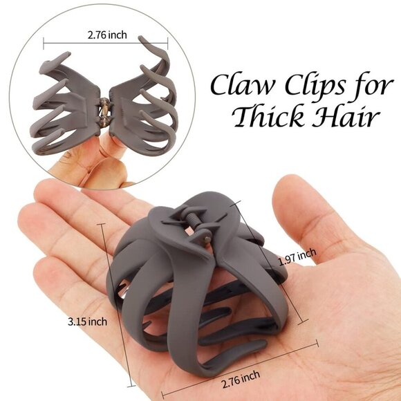 Hair Claw Clips Large 3.15\'\' Set of 5 for Thick Long Hair Hair Accessories